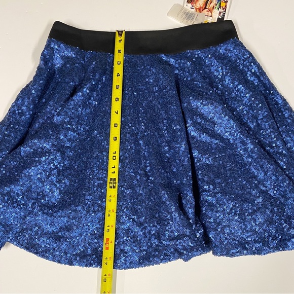 MINKPINK Blue Sequin Fit and Flare Skirt - Picture 9 of 9